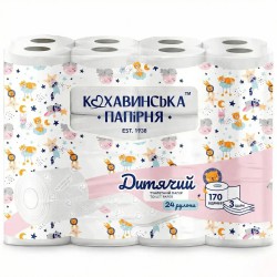 Туалетний папір Кохавинська папірня Дитячий 3 шари (24 шт)