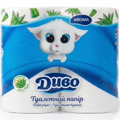 Туалетний папір Диво Aroma Алое Вера 2 шари (4 шт)