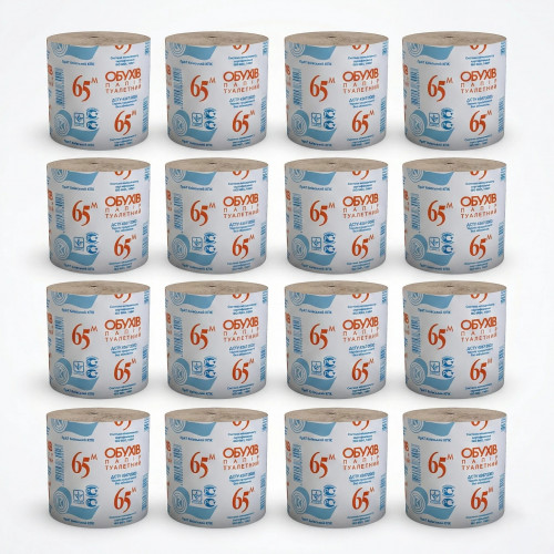 Туалетний папір Обухів 65 м (16 шт)