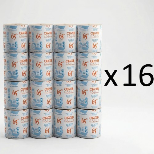 Туалетний папір Обухів 65 м (16 шт)