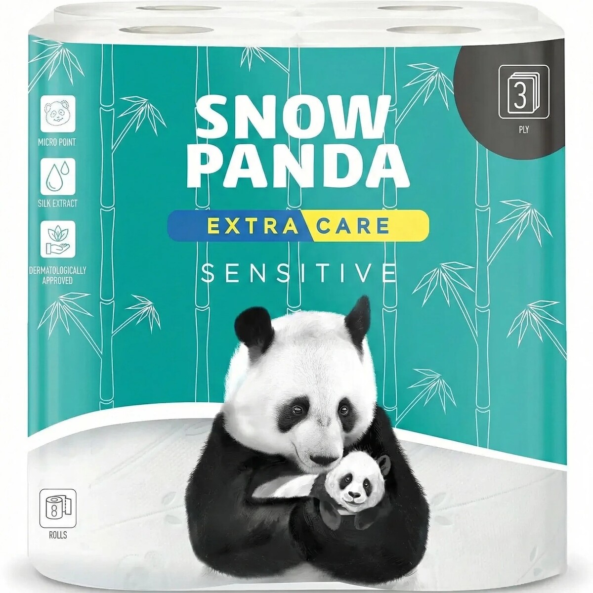 Туалетная бумага Снежная Панда Extra Care Sensitive — нежная забота о чувствительной коже всей семьи 🐼 (арт. 2954)