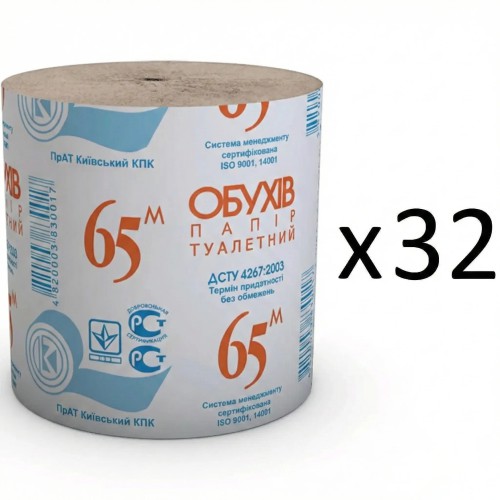 Туалетний папір Обухів 65 м (32 шт)