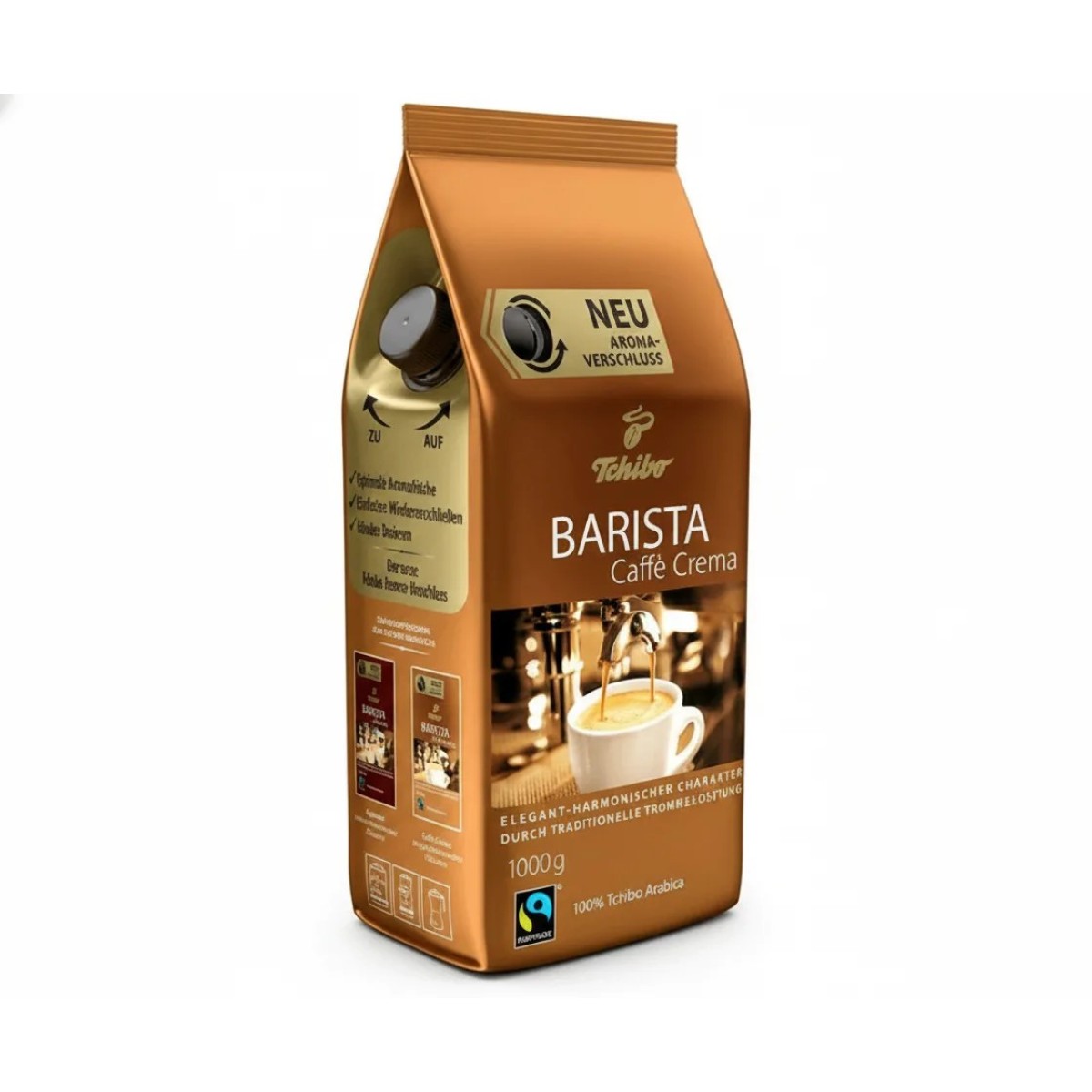 Кава Tchibo Barista Caffe Crema в зернах 1 кг — професійний смак вдома (арт. 800)