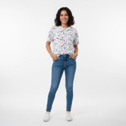 Біла жіноча футболка з принтом Слова та Символи