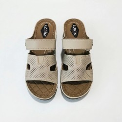 Жіночі анатомічні шльопанці LORIN бежеві з перфорацією (37-42)