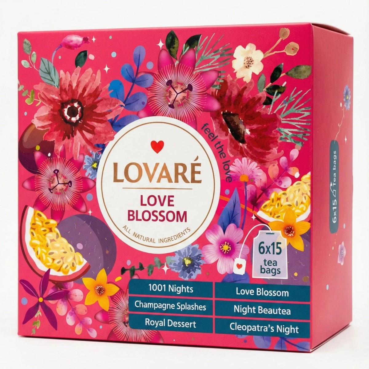 Колекція чаїв Lovare Love Blossom 90 пакетиків (4823115404589) (арт. 221)