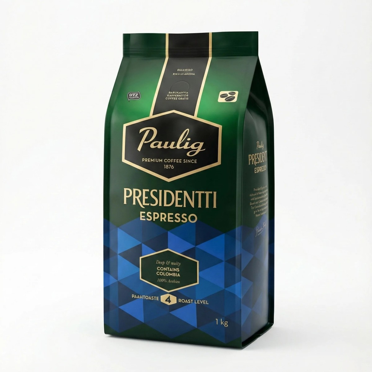 Кава Paulig Presidentti Espresso в зернах 1 кг — преміальний смак щодня (арт. 756)