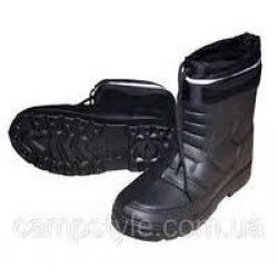 Чоловічі зимові чоботи сноубутси ЕВА Аляска чорні KROK зі світловідбивачем