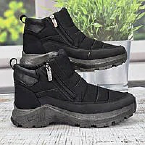 Чоловічі зимові термо черевики Dago Style Explorer чорні — захист від морозу до -30°C