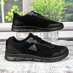 Чоловічі кросівки Gipanis чорні з сірим — дихаюча сітка для комфорту