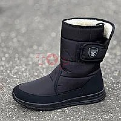 Чоловічі зимові чоботи дутики ЕВА Olimp термо чорні на липучках