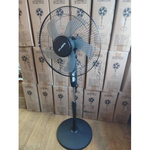 Вентилятор підлоговий поворотний дуйка для квартири на підлогу електрична ATLANFA AT-50 Black 40W 3 швидкості