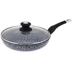 Сковорода UNIQUE UN-5113-20 із кришкою/граніт світлий