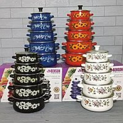 Набір Емальовані Каструлі 10 предметів Benson BN-079