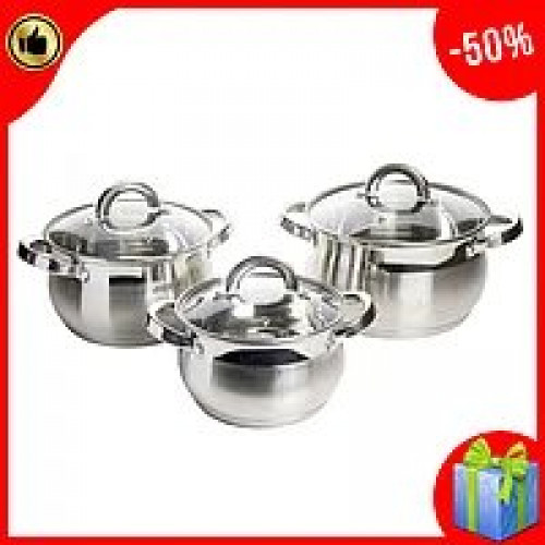 Набір каструлі із нержавіючої сталі 12 предметів Benson BN-212