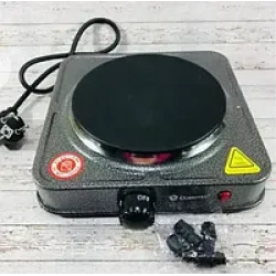 Плита електрична Domotec MS-5821 1кф., 1000Вт. (Сірий)