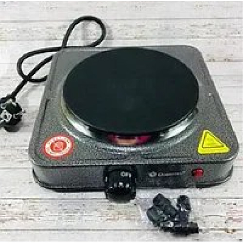 Плита електрична Domotec MS-5821 1кф., 1000Вт. (Сірий) (арт. 9442)