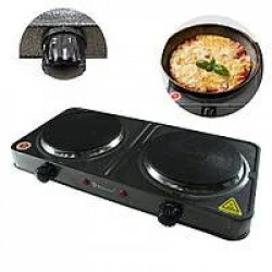 Плита електрична Domotec MS-5822 2кф., 2000Вт. (Сірий)