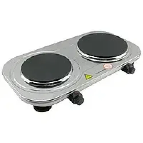 Плита електрична двоконфоркова дискова із нержавіючої сталі Rainberg RB-007