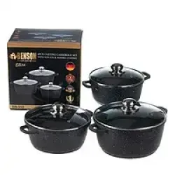 Набір казанів з мармуровим покриттям 6 предметів Benson BN-312
