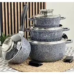 EB-8010 Набір казанів 8 Предметів Литий Алюміній