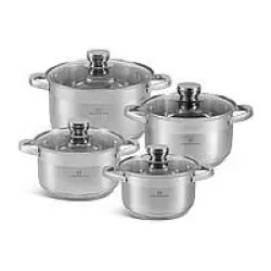 EB-4032 Набір каструль Edenberg із нержавіючої сталі 8 предметів