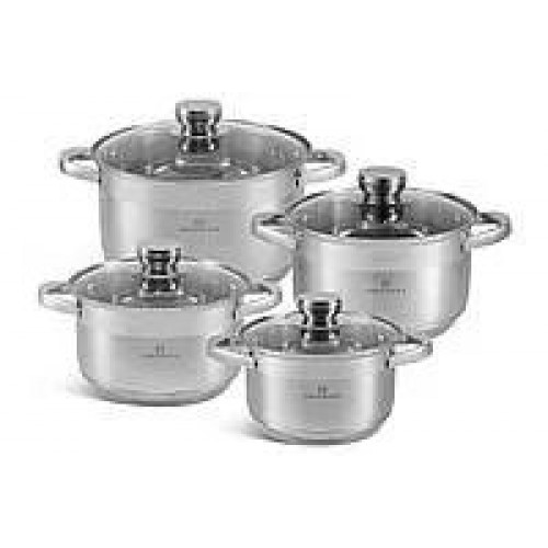 EB-4032 Набір каструль Edenberg із нержавіючої сталі 8 предметів