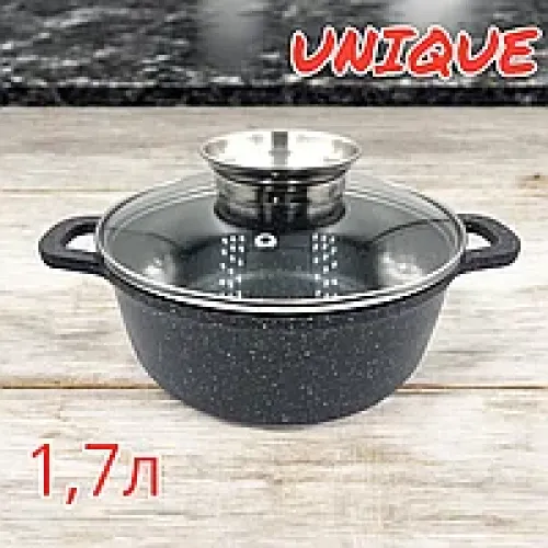 Казан UNIQUE ART: UN-5272 18 см,1.7 л мармур