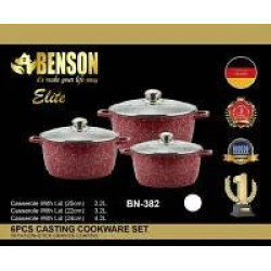 Набір каструль BN-382 з гранітним покриттям 6 пр.