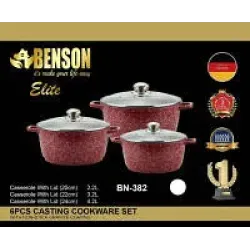 Набір каструль BN-382 з гранітним покриттям 6 пр.