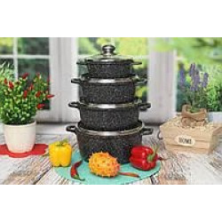 Набір каструль Benson BN-379 (1.5/.2.2/3.2/4.2 л) з гранітним покриттям