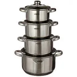 Набір каструль Benson BN-199 З нержавіючої сталі, 6 предметів, 2.1 л, 2.9 л, 3.9 л