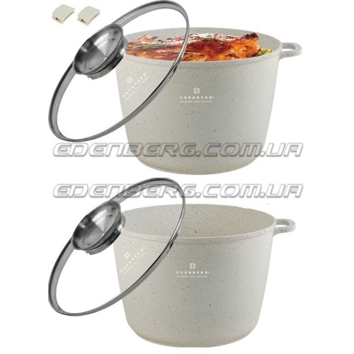 EB-3962 Котел З Кришкою Квадратна Форма Гранітне Покриття 4.7 Лтр