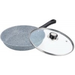 Сковорода Benson BN-518 з гранітним антипригарним покриттям з кришкою 24х7 см