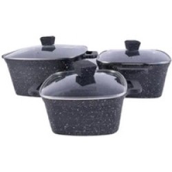 Набір каструль Benson 6 предметів з мармуровим антипригарним покриттям BN-367