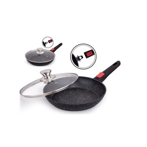 EB-13003 Сковорода 24 см. З кришкою – Знімні ручки
