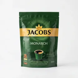 Кава розчинна Jacobs Monarch 500 г (м'яка упаковка) | Економ-пакет, 250 чашок, Оригінал