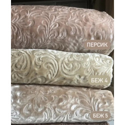 Плед велюровый з выдавкой Vie Nouvelle акрил 200х240 светлый беж