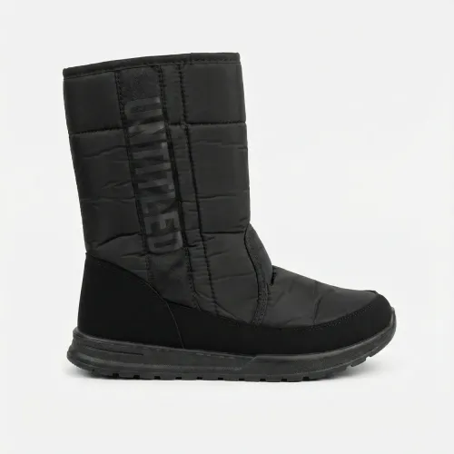 Чоловічі зимові чоботи дутики чорні на блискавці Untitled. Теплі непромокаючі напівчоботи. Розміри 41-45