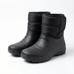 Мужские зимние сапоги дутики на липучке OLIMP. Черные сноубутсы ЭВА 41-46