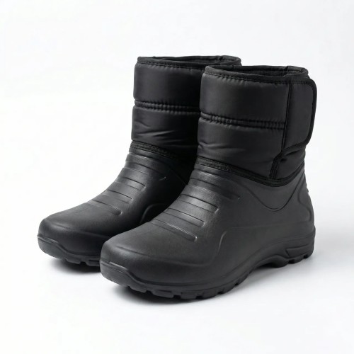 Чоловічі зимові чоботи дутики на липучці OLIMP. Чорні сноубутси ЕВА 41-46 (арт. 5519)