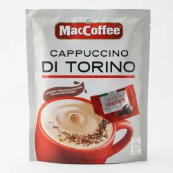 Капучино MacCoffee Di Torino з темним шоколадом 20 стіків (упаковка) | Італійський рецепт, Густа пінка