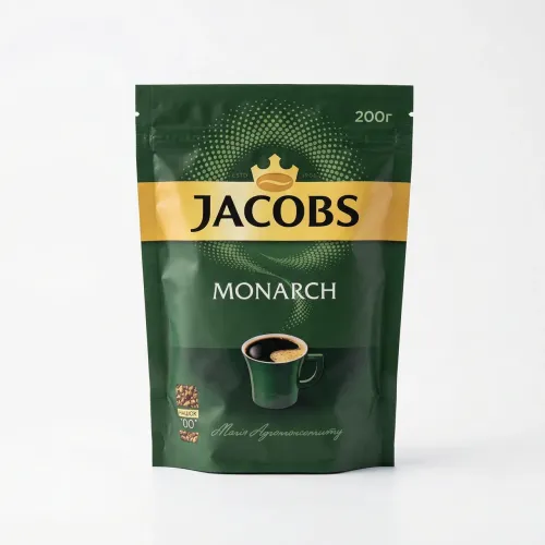 Кава розчинна Jacobs Monarch 200 г | М'яка упаковка, Магія Аромоксамиту, Оригінал