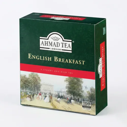 Чай чорний Ahmad Tea English Breakfast 100 пакетиків | Міцний, Англійський сніданок, Класичний