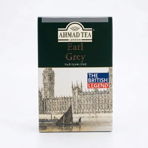 Чай чорний листовий Ahmad Tea Earl Grey 200 г. Англійський чай з бергамотом