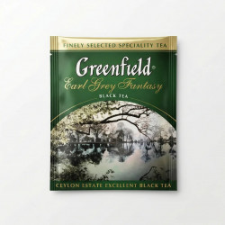 Чай черный Greenfield Earl Grey Fantasy 100 пакетиков. Цейлонский чай с бергамотом