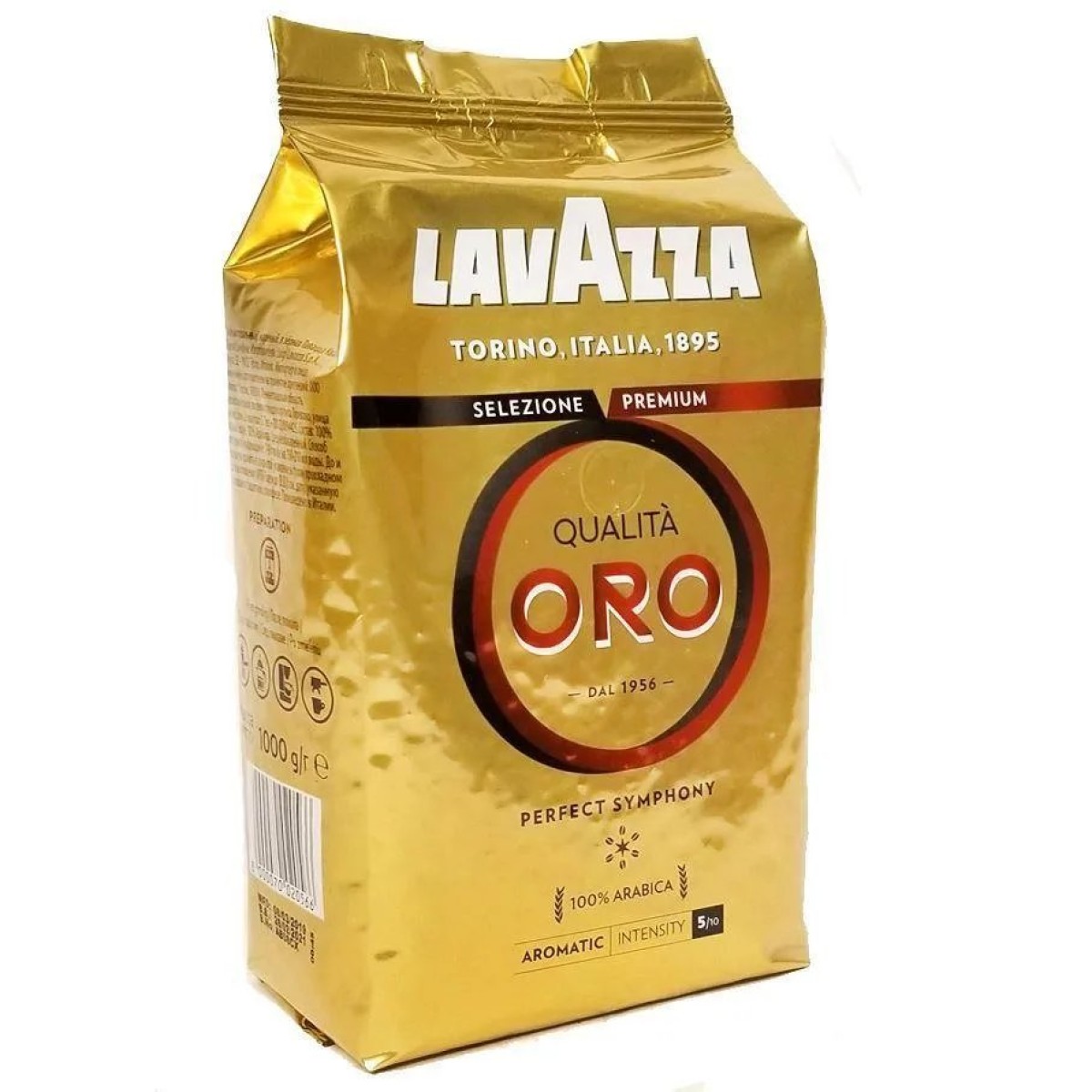 Кофе в зернах Lavazza Qualiti Oro 1000 гр (1кг). 100% Арабіка, Лавацця 