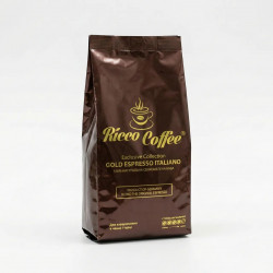 Зерновий кави Ricco Coffee Gold Espresso Italiano 250 гр + ложка в подарунок