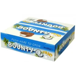 Упаковка батончиків Bounty Trio 21 шт x 85 г