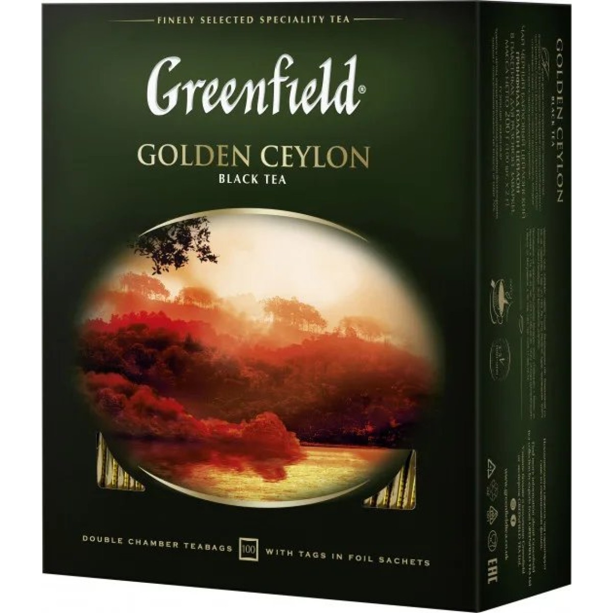 Чай пакетированный Greenfield Golden Ceylon 100 x 2 г (арт. 5943)